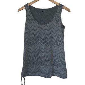 Merrell Women’s Wet Wicking Relaxed Fit Gray Chevron Print Tank Top Size Small